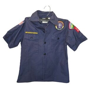 Boy Scouts of America Youth Small Navy Bl Uniform Shirt Daniel Boone Council 101